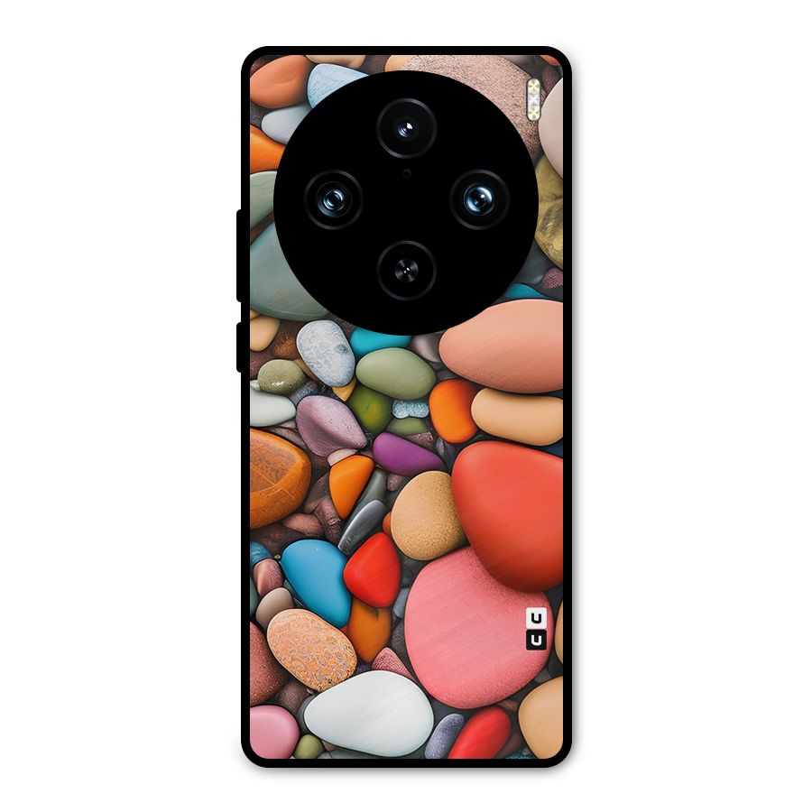 Colourful Stones Metal Back Case for Vivo X100 Pro