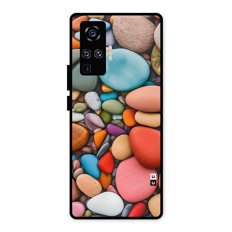 Colourful Stones Metal Back Case for Vivo X50 Pro