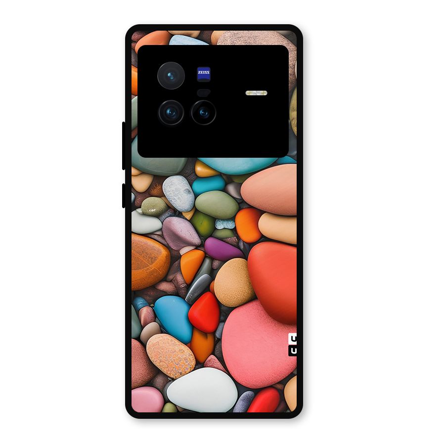 Colourful Stones Metal Back Case for Vivo X80