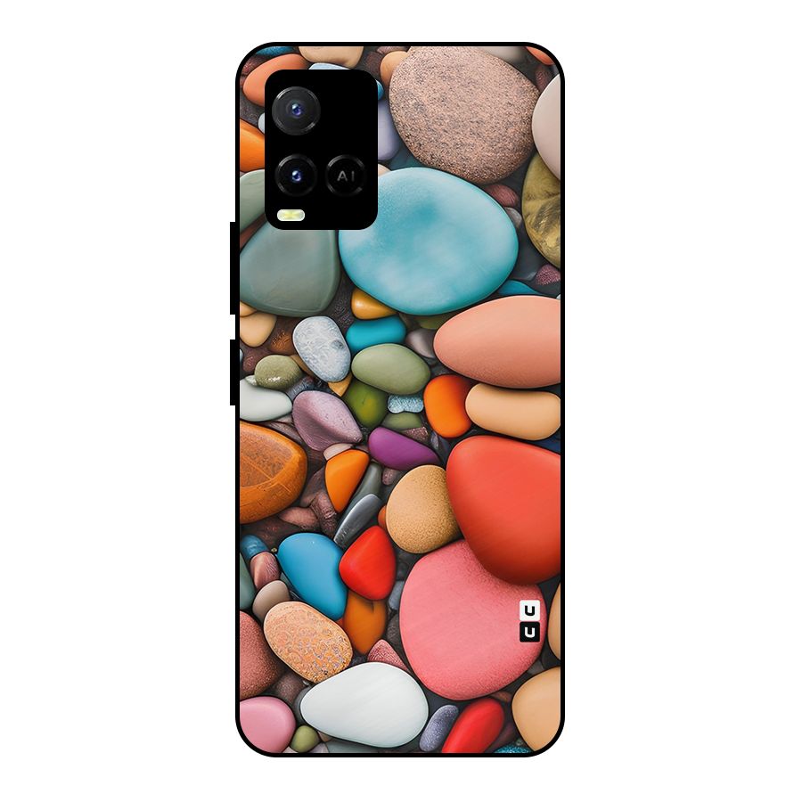 Colourful Stones Metal Back Case for Vivo Y21