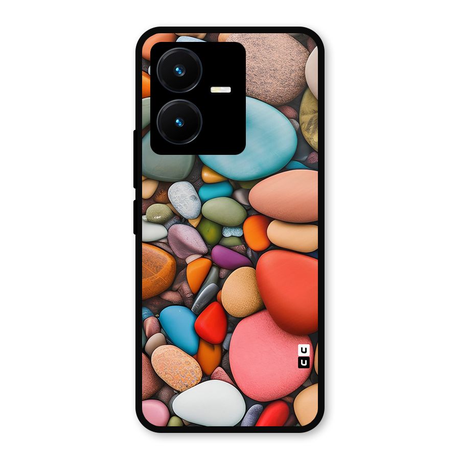 Colourful Stones Metal Back Case for Vivo Y22