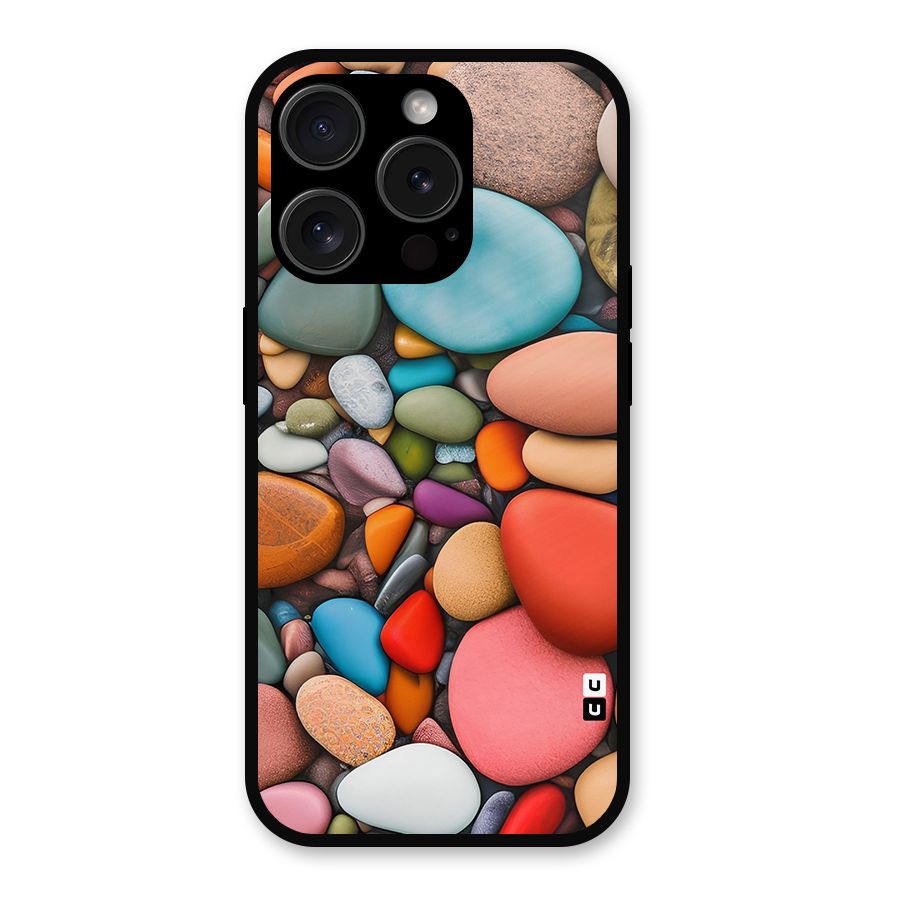 Colourful Stones Metal Back Case for iPhone 15 Pro