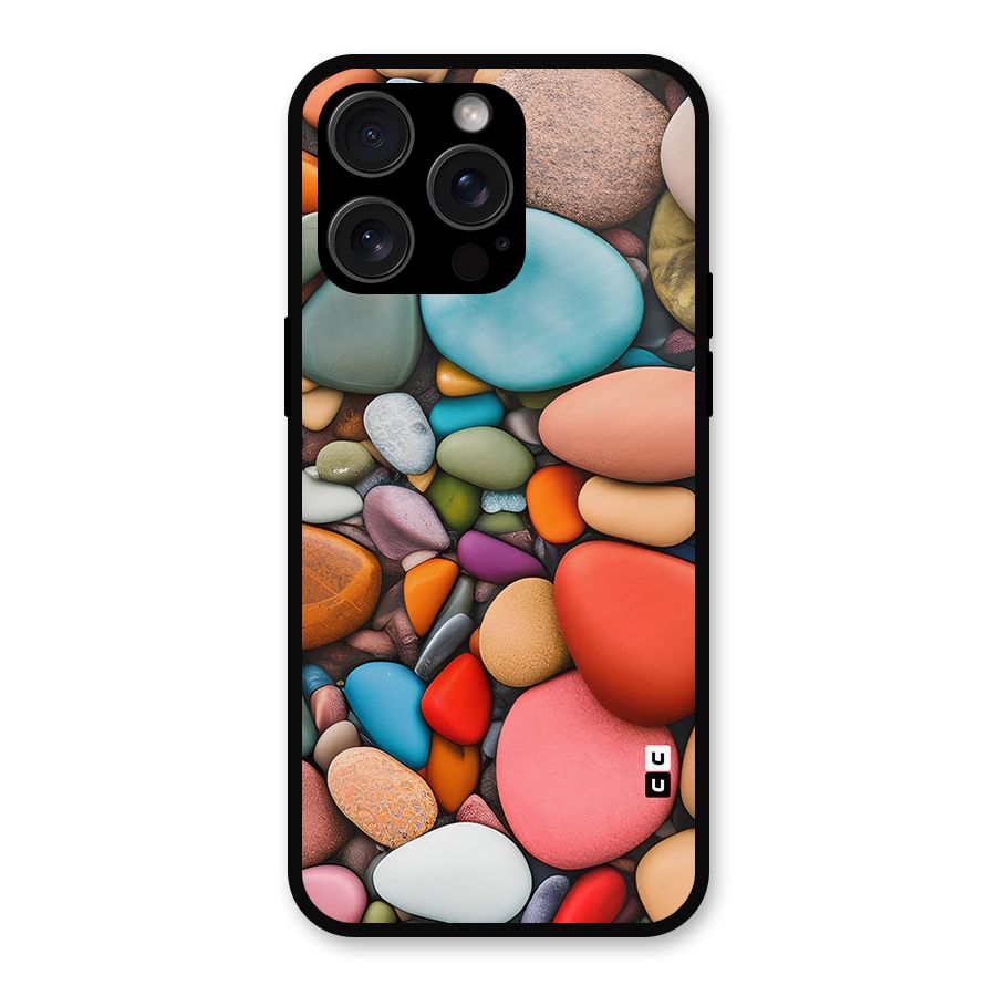 Colourful Stones Metal Back Case for iPhone 15 Pro Max