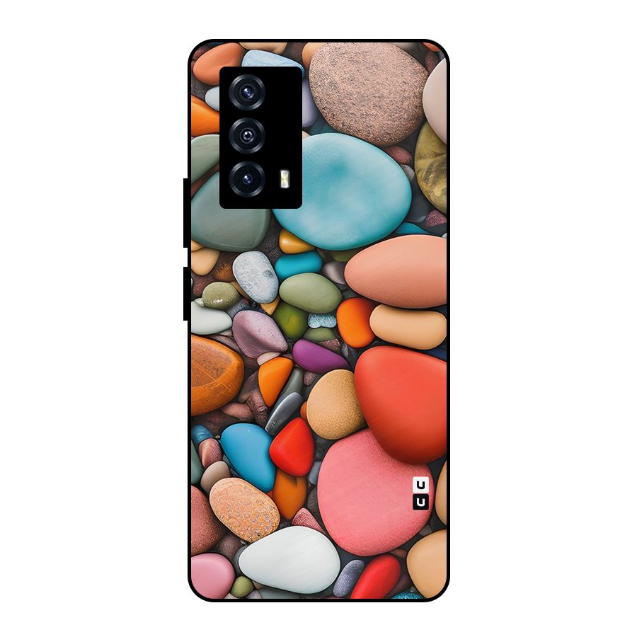 Colourful Stones Metal Back Case for iQOO Z5