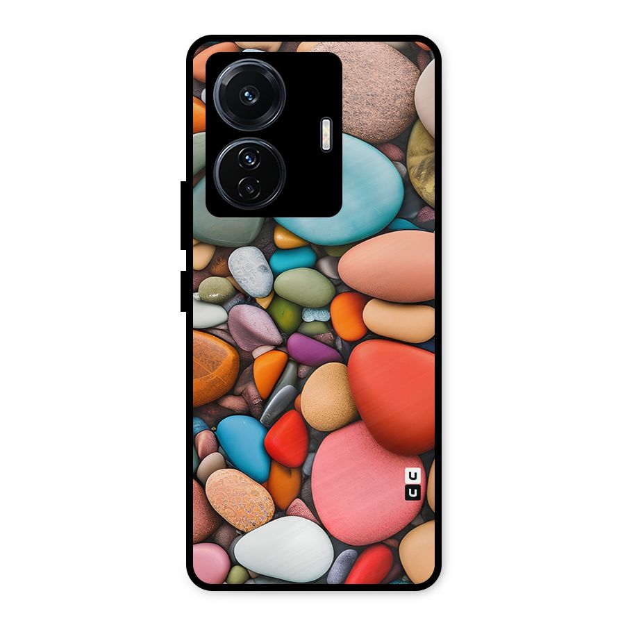 Colourful Stones Metal Back Case for iQOO Z6