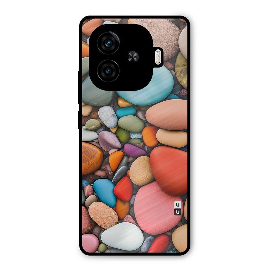 Colourful Stones Metal Back Case for iQOO Z9 Turbo