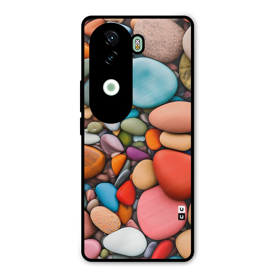 Colourful Stones Metal Back Case for iQOO Z9s