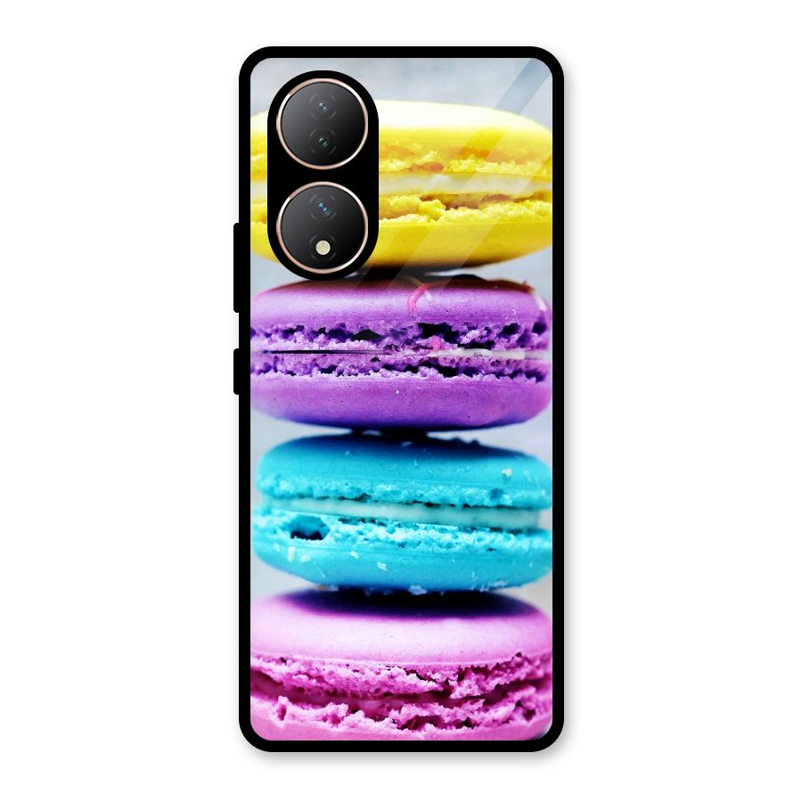 Colourful Whoopie Pies Glass Back Case for Vivo T2