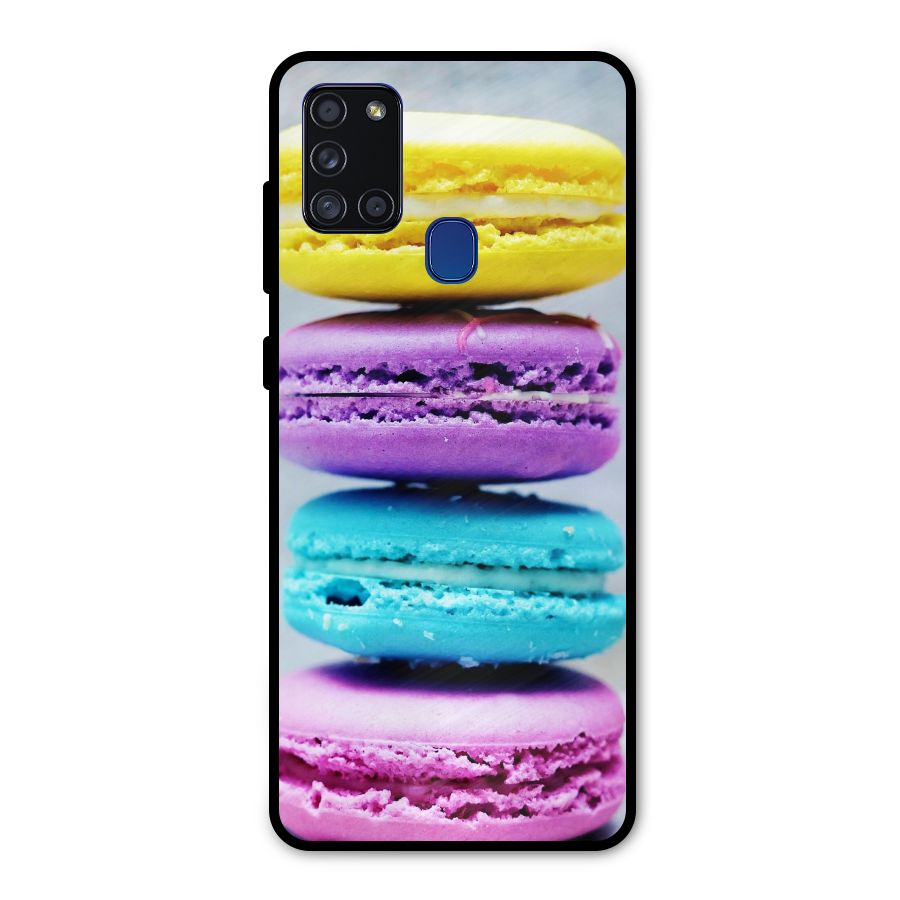 Colourful Whoopie Pies Metal Back Case for Galaxy A21s