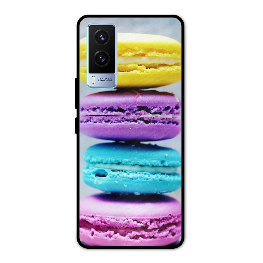 Colourful Whoopie Pies Metal Back Case for Vivo V21e 5G
