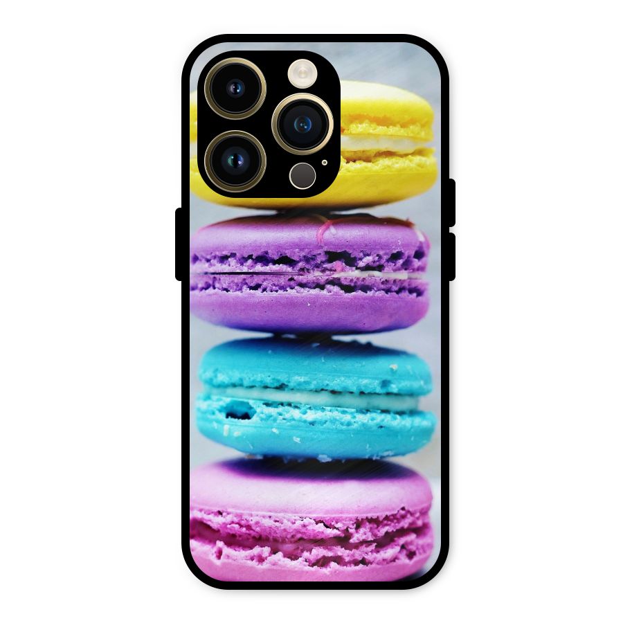 Colourful Whoopie Pies Metal Back Case for iPhone 14 Pro