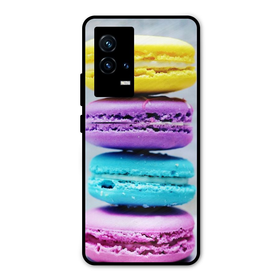 Colourful Whoopie Pies Metal Back Case for iQOO 9 5G