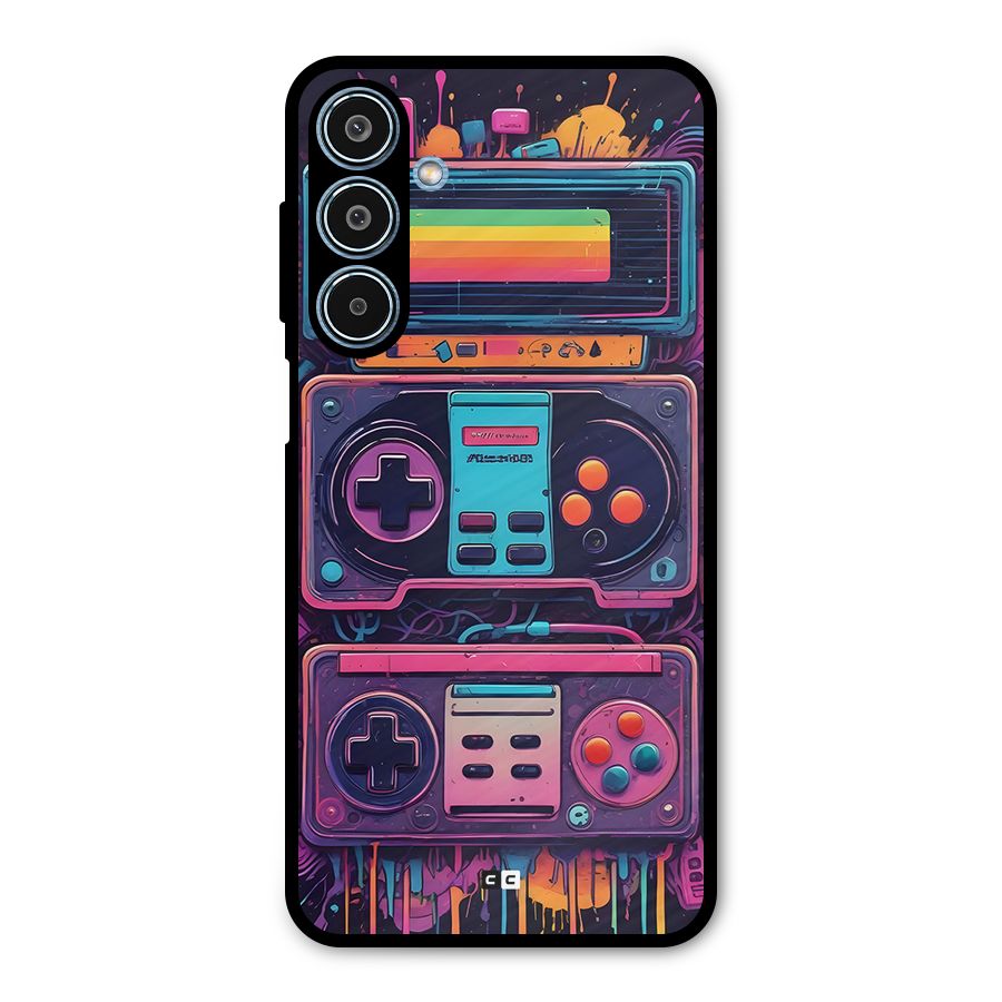 Comic Gaming Console Metal Back Case for Galaxy M35
