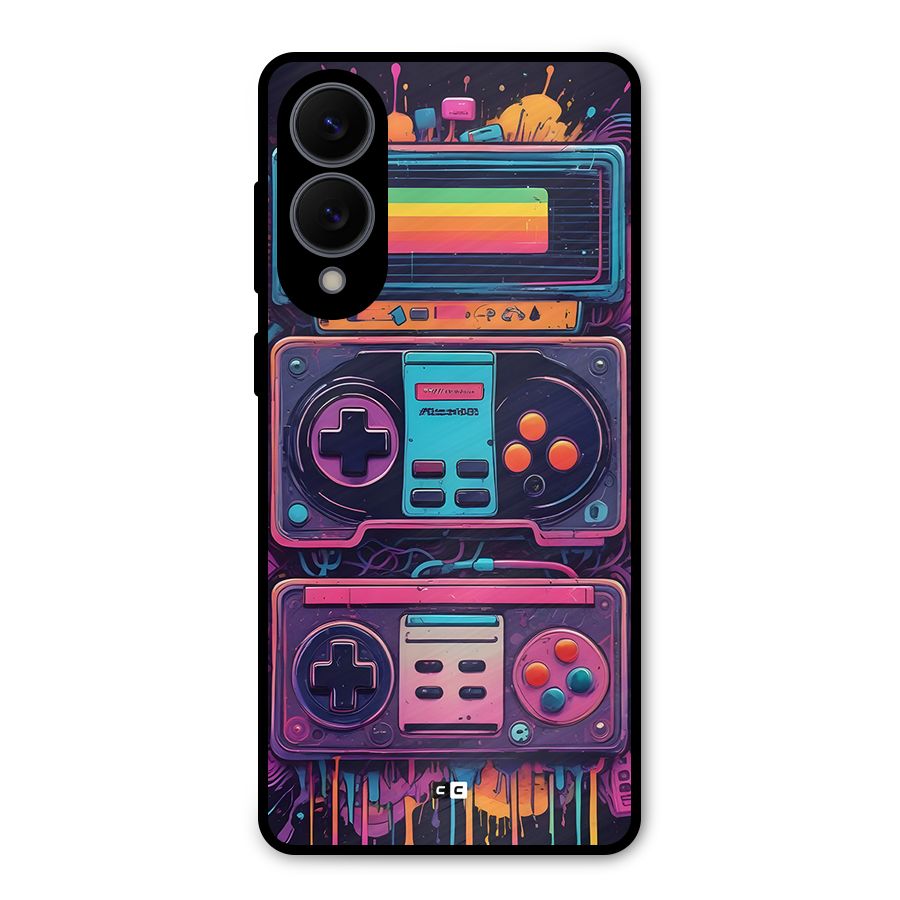 Comic Gaming Console Metal Back Case for Galaxy S25 Edge