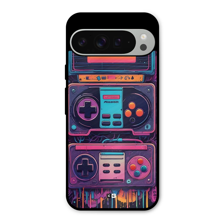 Comic Gaming Console Metal Back Case for Google Pixel 9 Pro XL