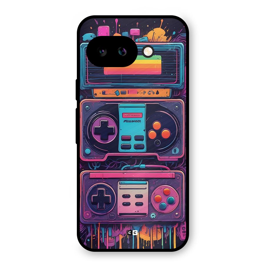 Comic Gaming Console Metal Back Case for Google Pixel 9a
