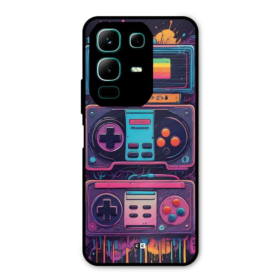 Comic Gaming Console Metal Back Case for Infinix Note 50x