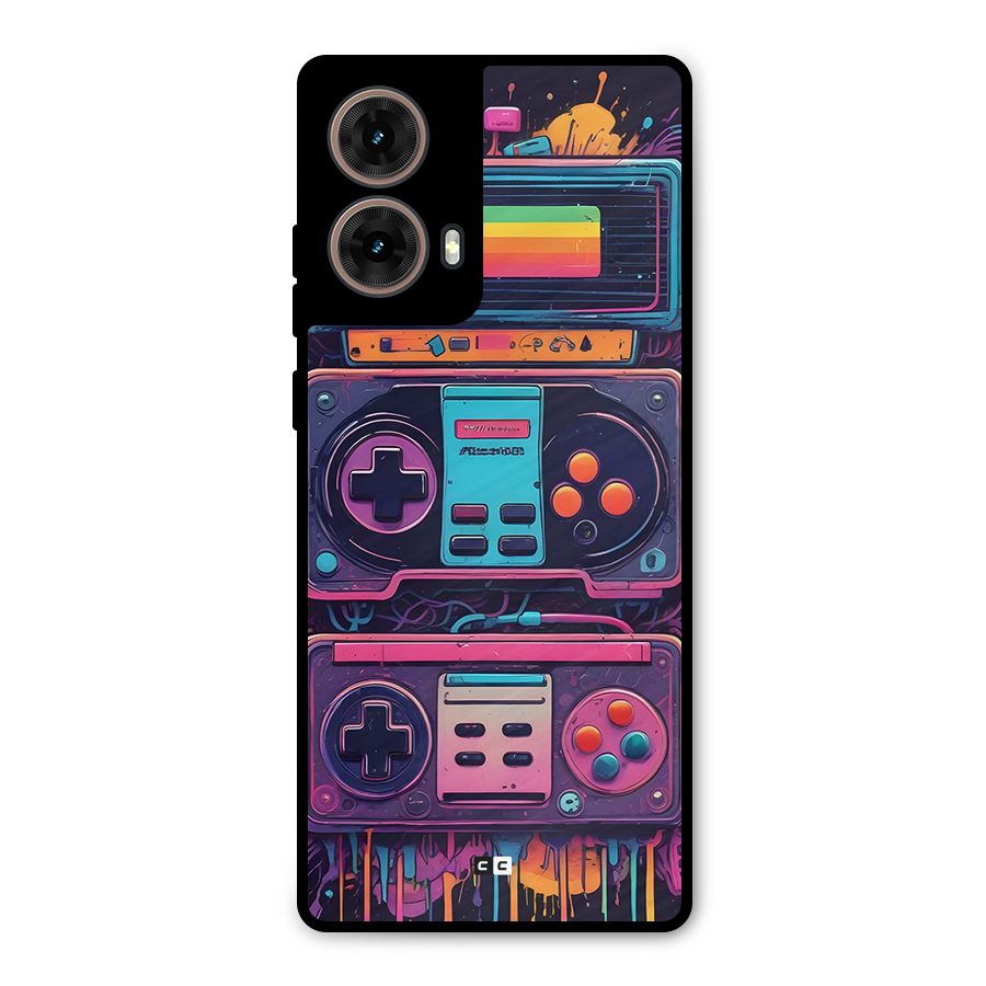 Comic Gaming Console Metal Back Case for Moto G85