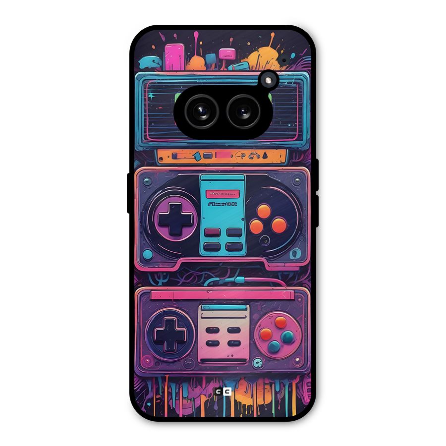 Comic Gaming Console Metal Back Case for Nothing Phone 2a Plus