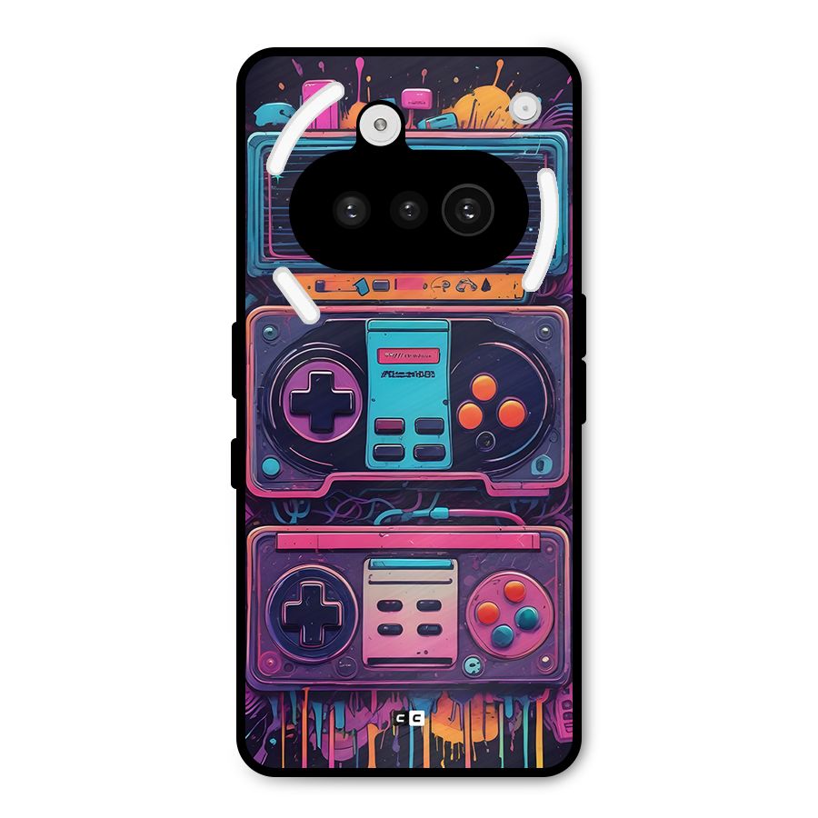 Comic Gaming Console Metal Back Case for Nothing Phone 3a