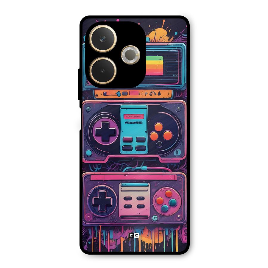 Comic Gaming Console Metal Back Case for Oppo A5 Pro