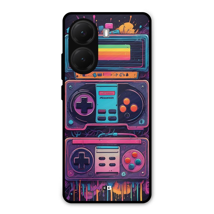 Comic Gaming Console Metal Back Case for Poco X7 Pro