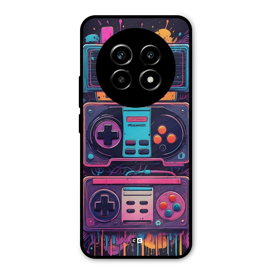 Comic Gaming Console Metal Back Case for Realme 14 Pro Lite