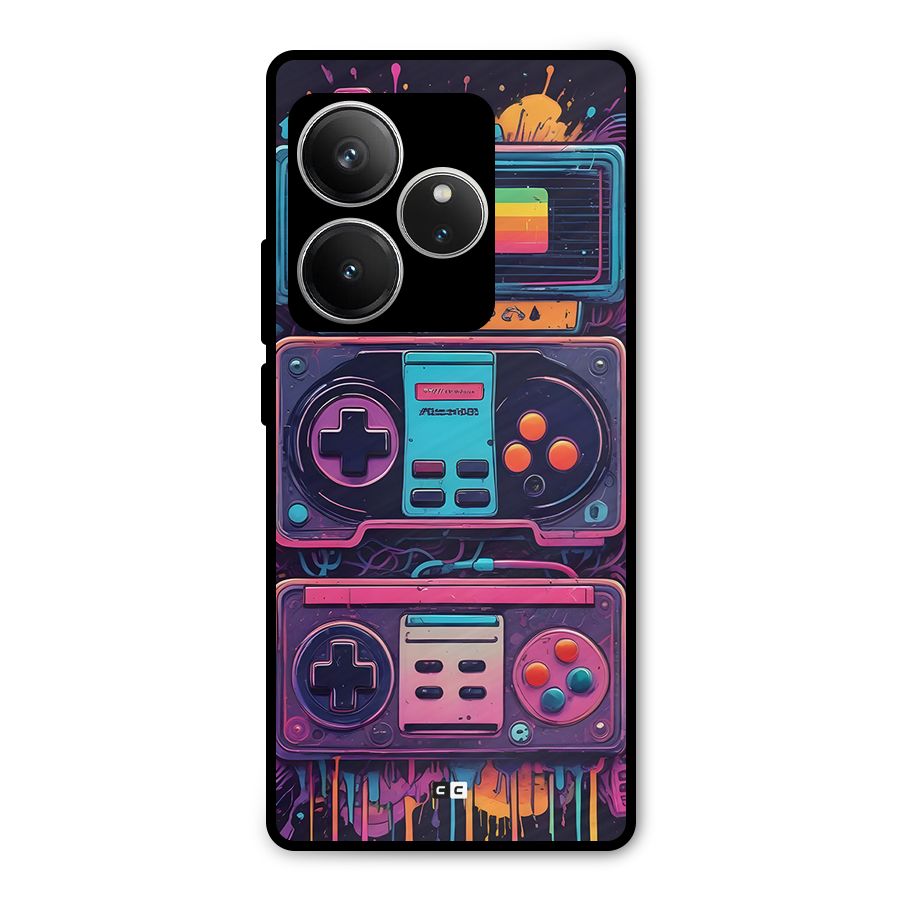 Comic Gaming Console Metal Back Case for Realme GT 6