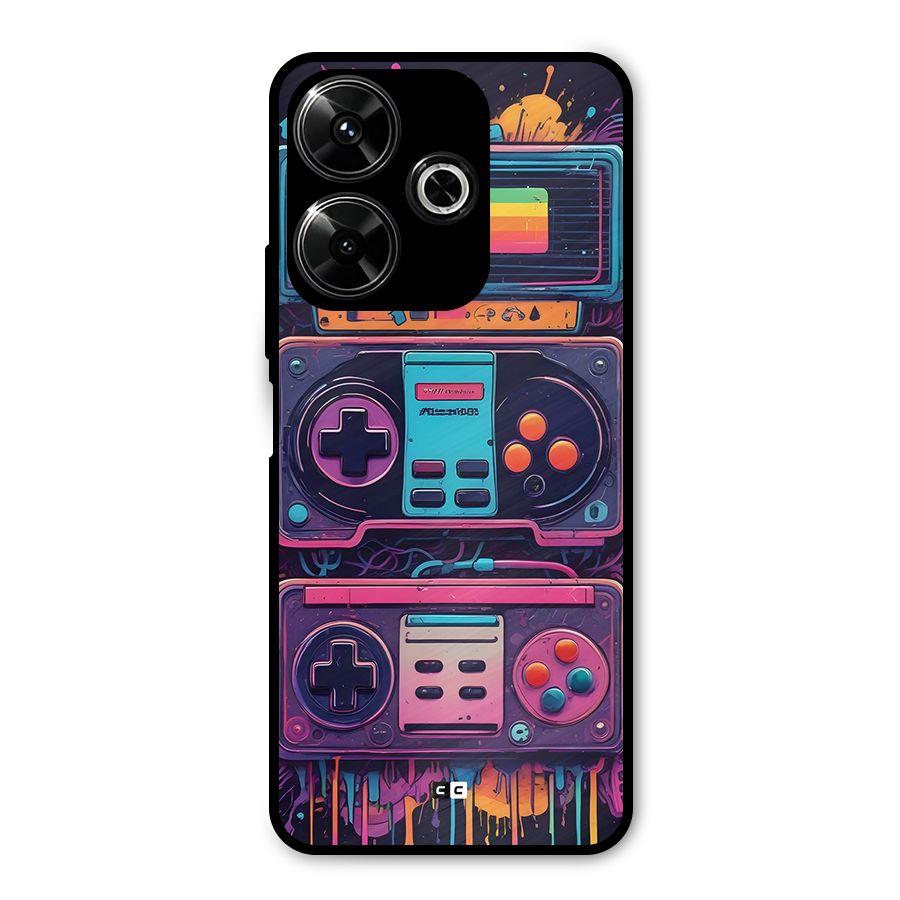 Comic Gaming Console Metal Back Case for Redmi 13 5G