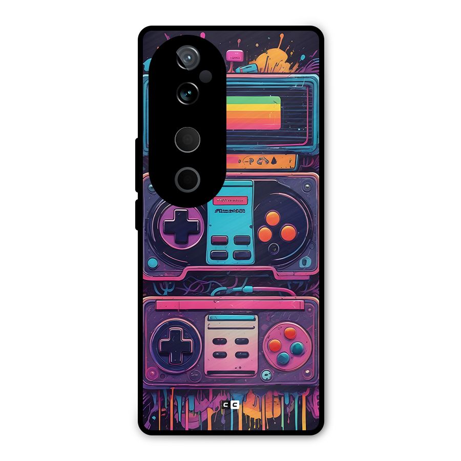 Comic Gaming Console Metal Back Case for Vivo T3 Ultra