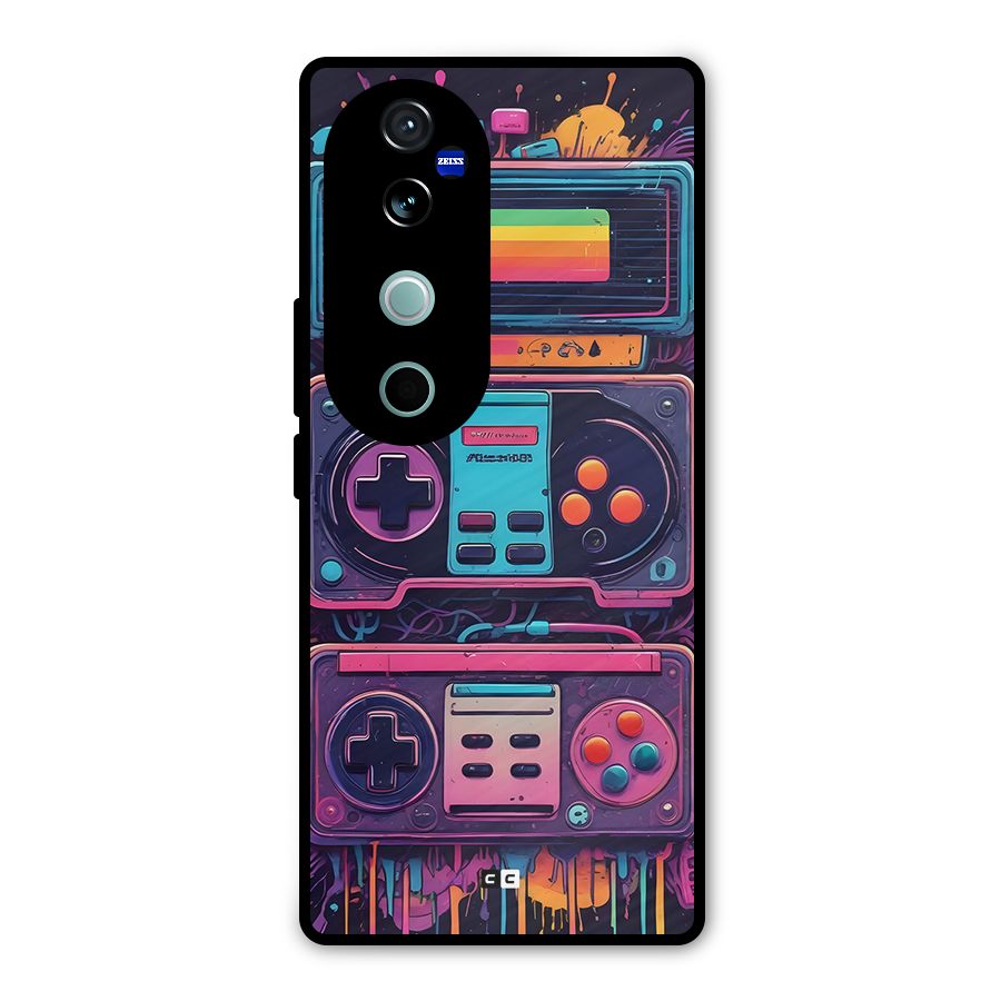 Comic Gaming Console Metal Back Case for Vivo V40