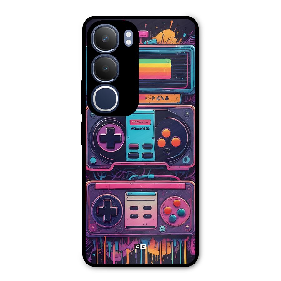 Comic Gaming Console Metal Back Case for Vivo Y29