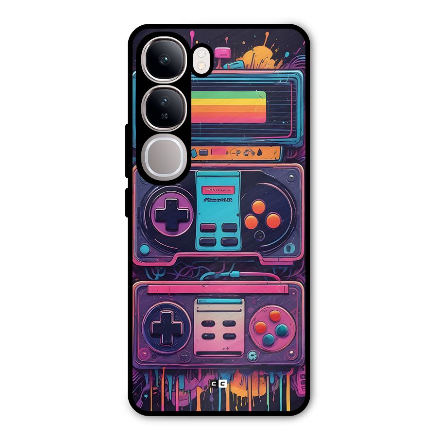 Comic Gaming Console Metal Back Case for Vivo Y300