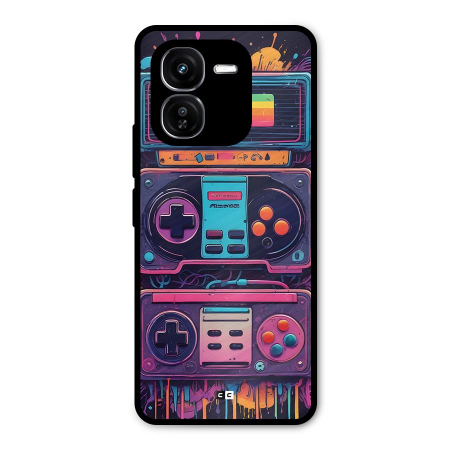 Comic Gaming Console Metal Back Case for iQOO Z9x