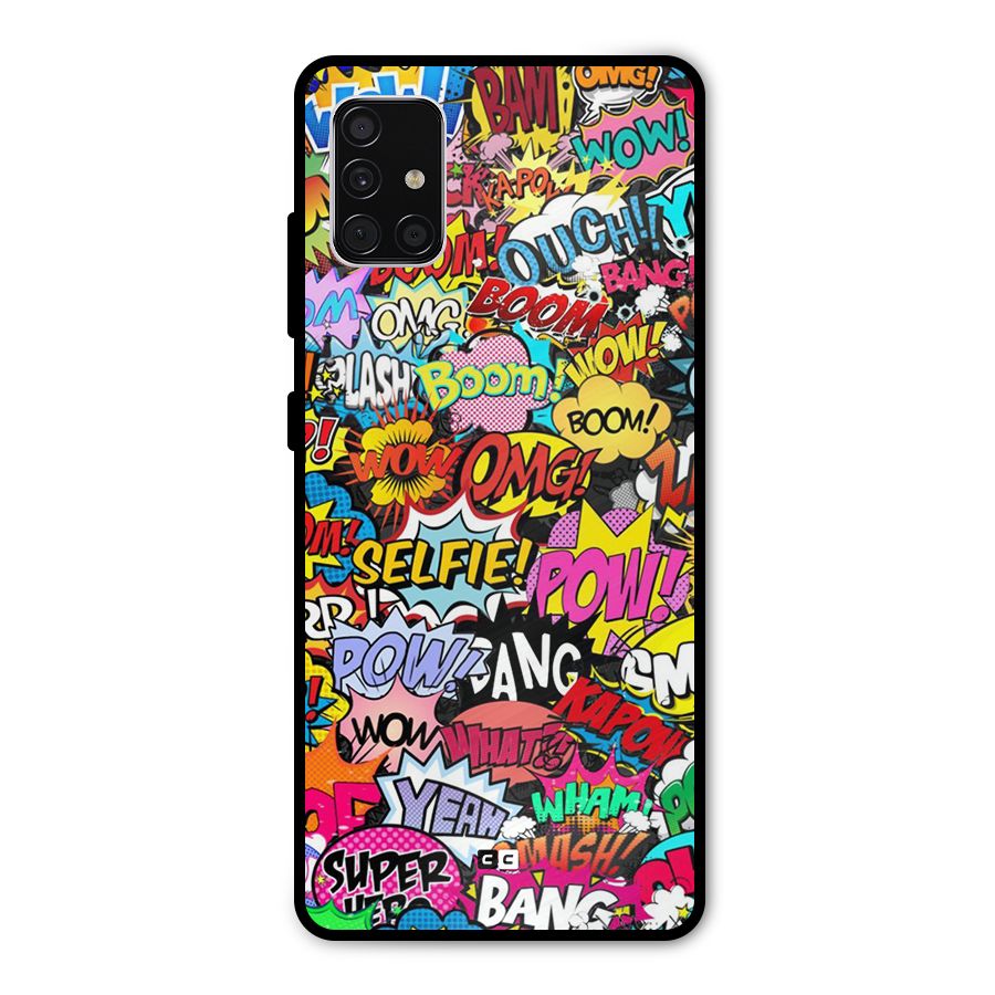 Comic Ringtone Metal Back Case for Galaxy A51
