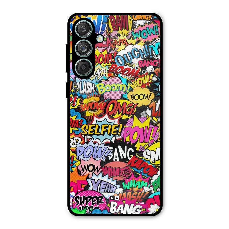 Comic Ringtone Metal Back Case for Galaxy M55 5G