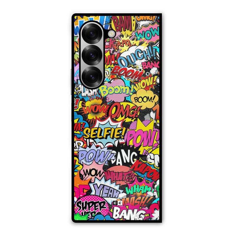 Comic Ringtone Metal Back Case for Galaxy Z Fold6