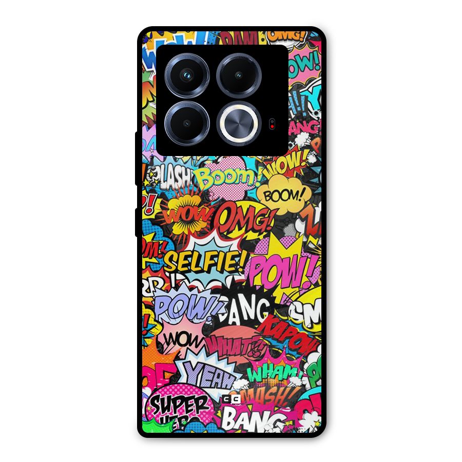 Comic Ringtone Metal Back Case for Infinix Note 40 5G