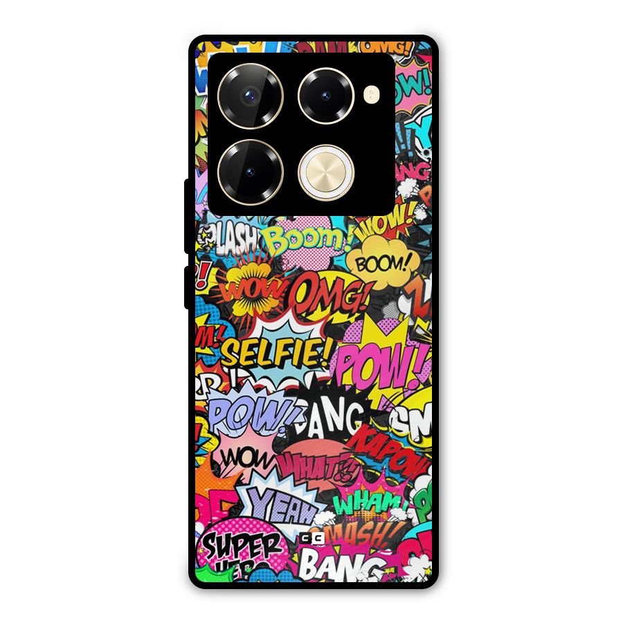 Comic Ringtone Metal Back Case for Infinix Note 40 Pro Plus