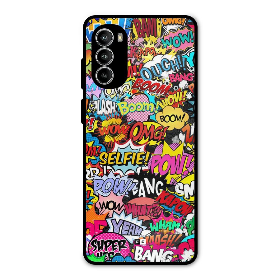 Comic Ringtone Metal Back Case for Moto G52