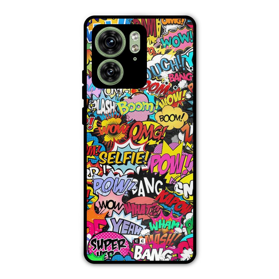 Comic Ringtone Metal Back Case for Motorola Edge 40 5G