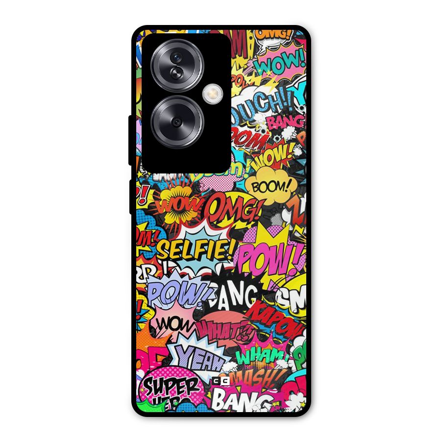 Comic Ringtone Metal Back Case for Oppo A79 5G