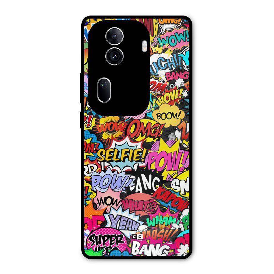 Comic Ringtone Metal Back Case for Oppo Reno11 Pro 5G