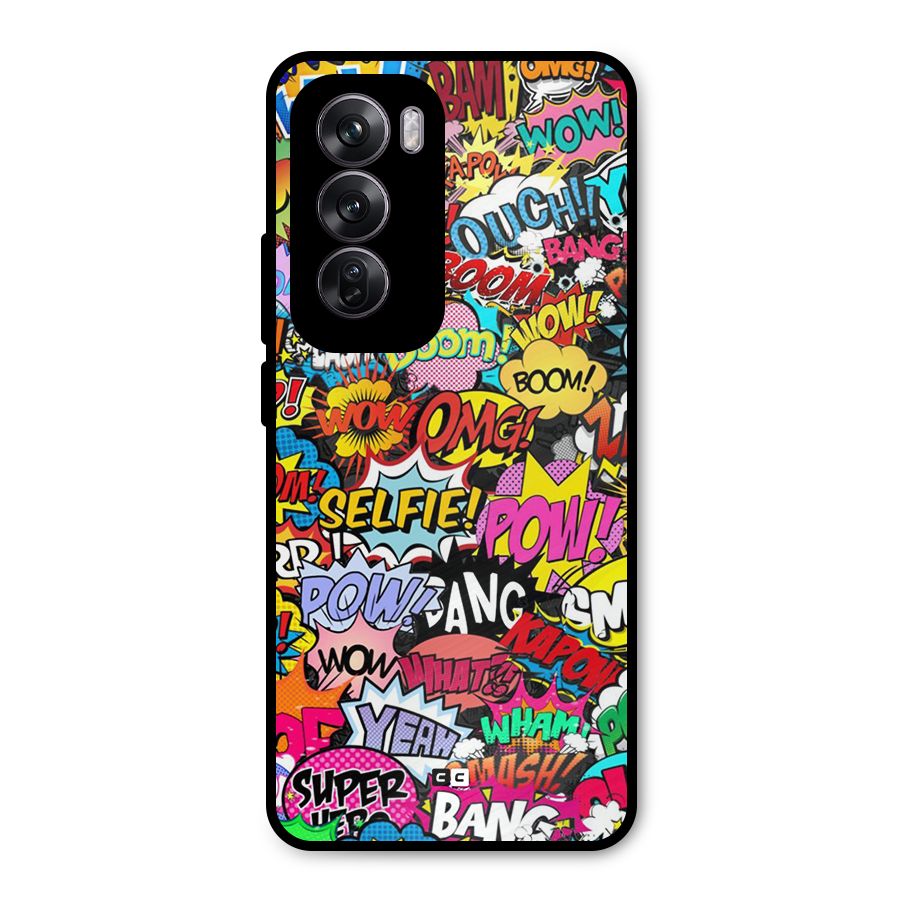 Comic Ringtone Metal Back Case for Oppo Reno12 Pro