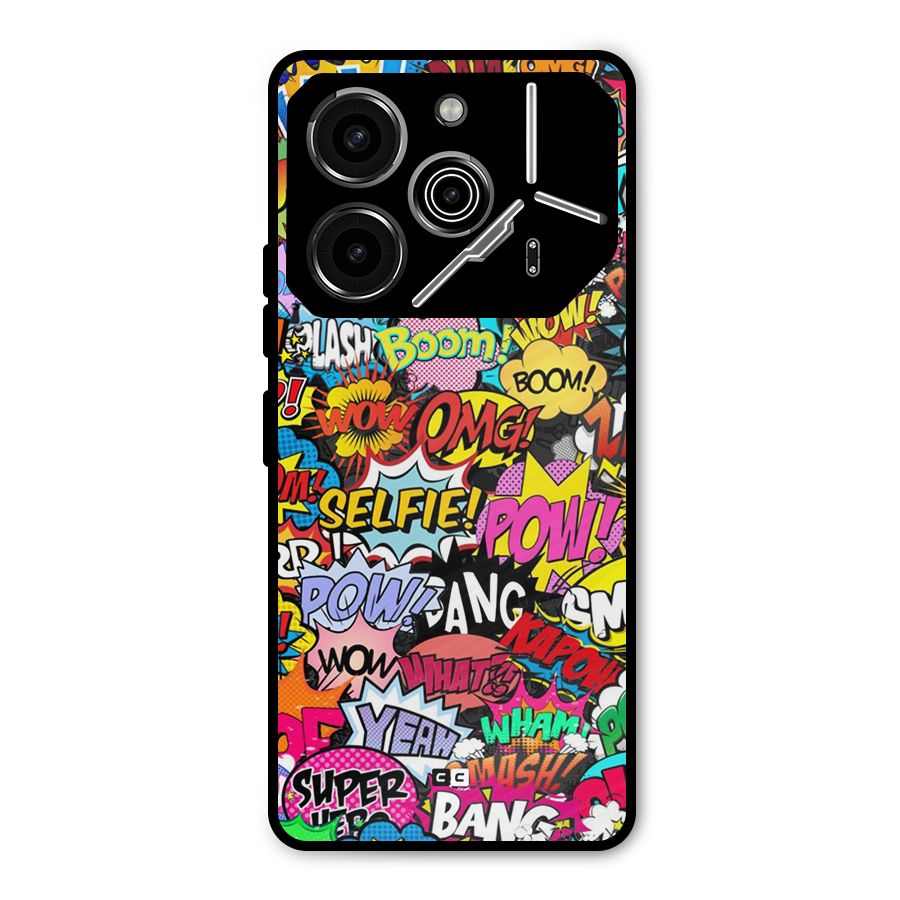 Comic Ringtone Metal Back Case for Tecno Pova 6 Pro