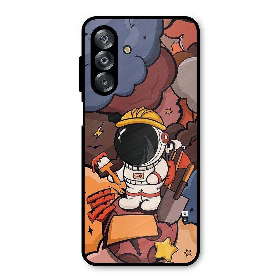 Comic Space Astronaut Metal Back Case for Galaxy A26