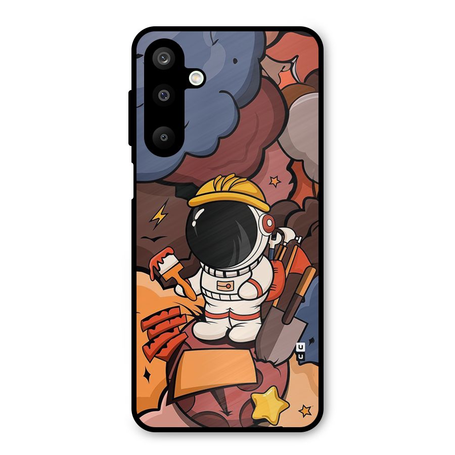 Comic Space Astronaut Metal Back Case for Galaxy M16