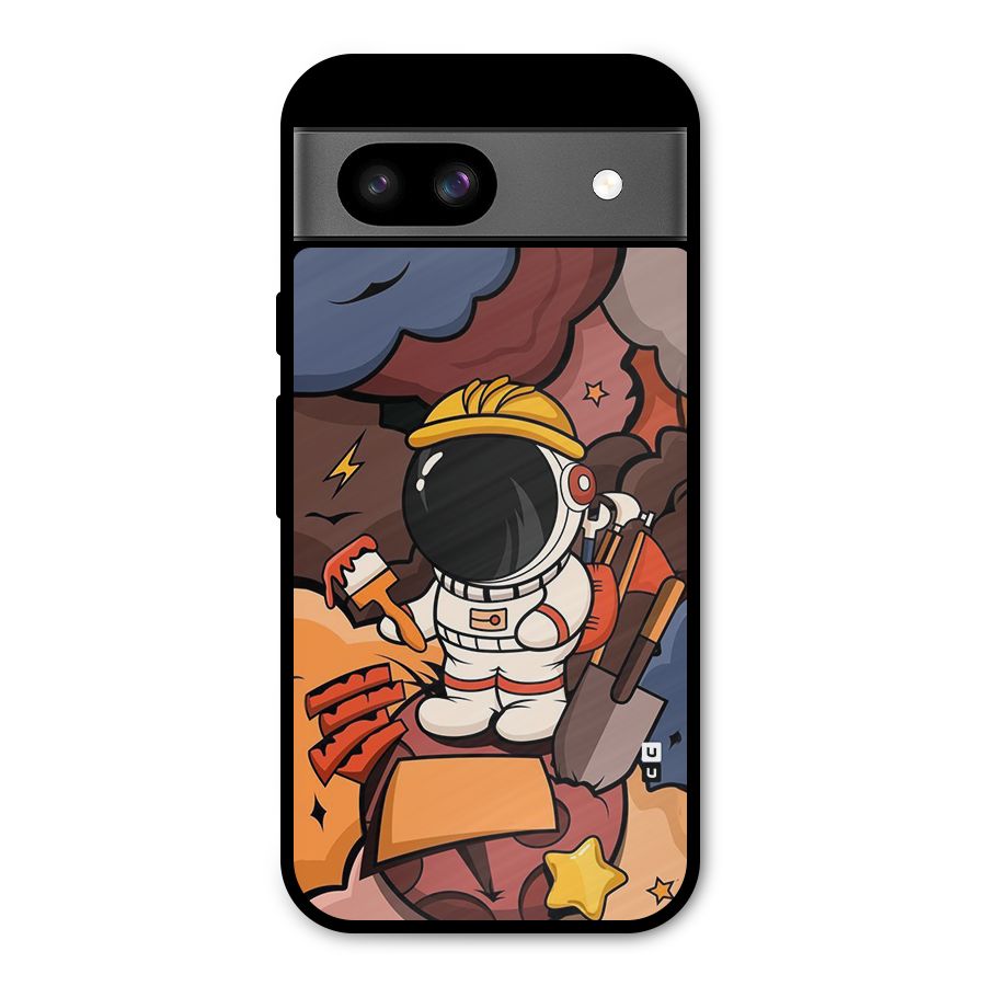 Comic Space Astronaut Metal Back Case for Google Pixel 8a