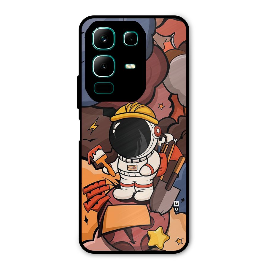 Comic Space Astronaut Metal Back Case for Infinix Note 50x