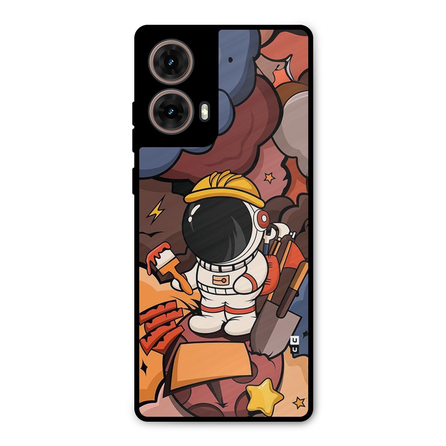 Comic Space Astronaut Metal Back Case for Moto G85